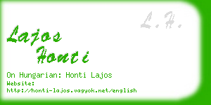 lajos honti business card